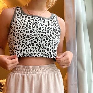 Cheeta print cropped tank